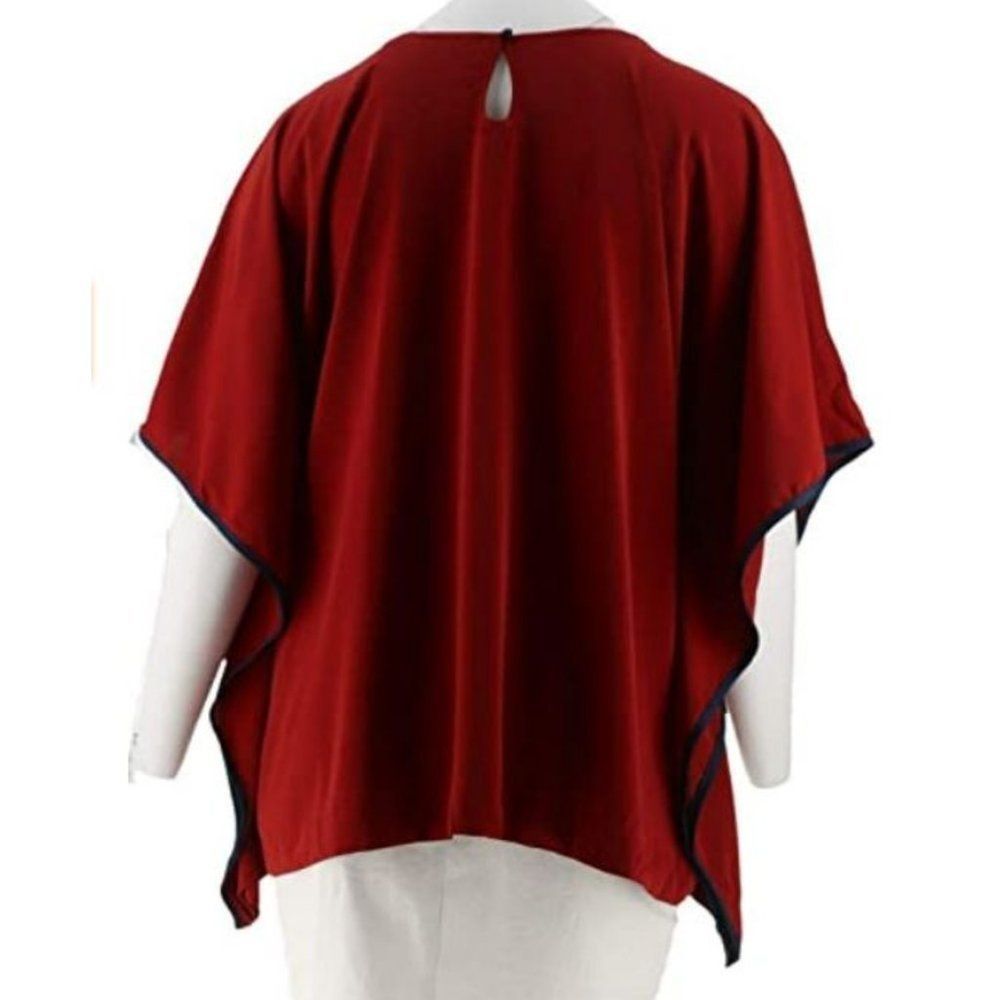 Lisa Rinna Collection Woven Top with Keyhole NEW - Picture 3 of 3